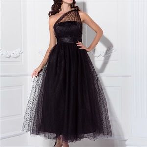 Black tulle dress